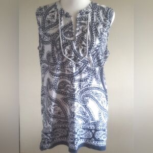 Jones New York sleeveless blouse size L